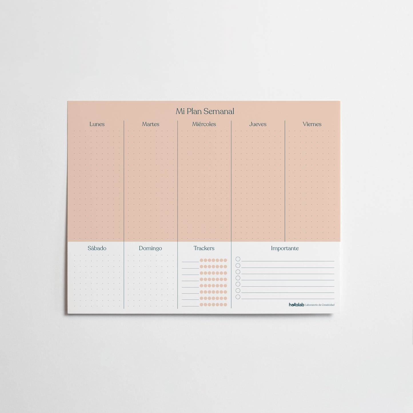 Planner Semanal "Mi plan semanal" Rosa