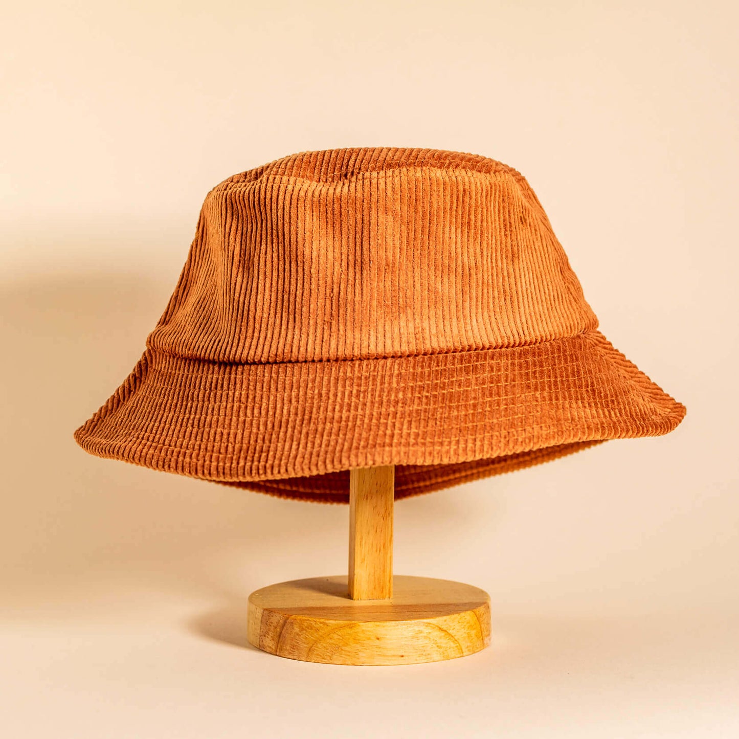 brown bucket hat