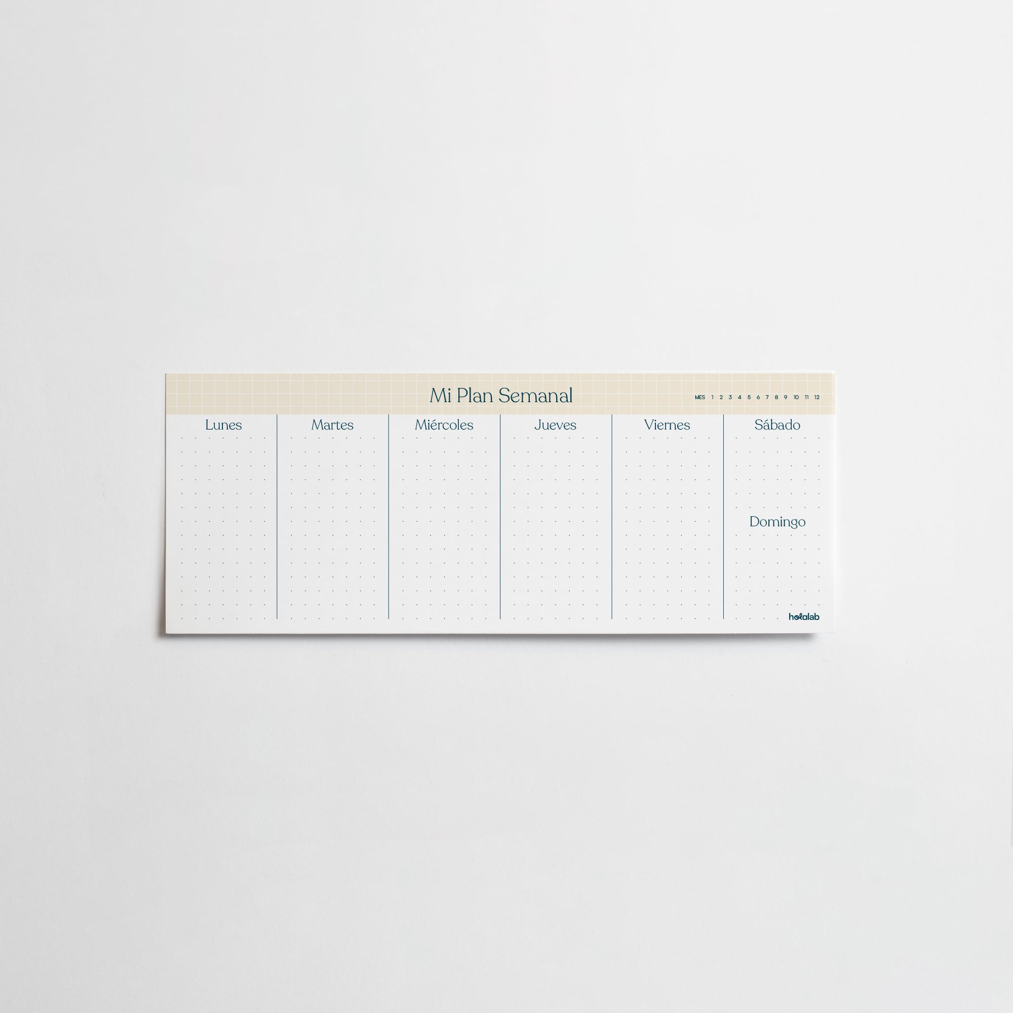 Planner Semanal Pequeño "Mi plan semanal" Cremita