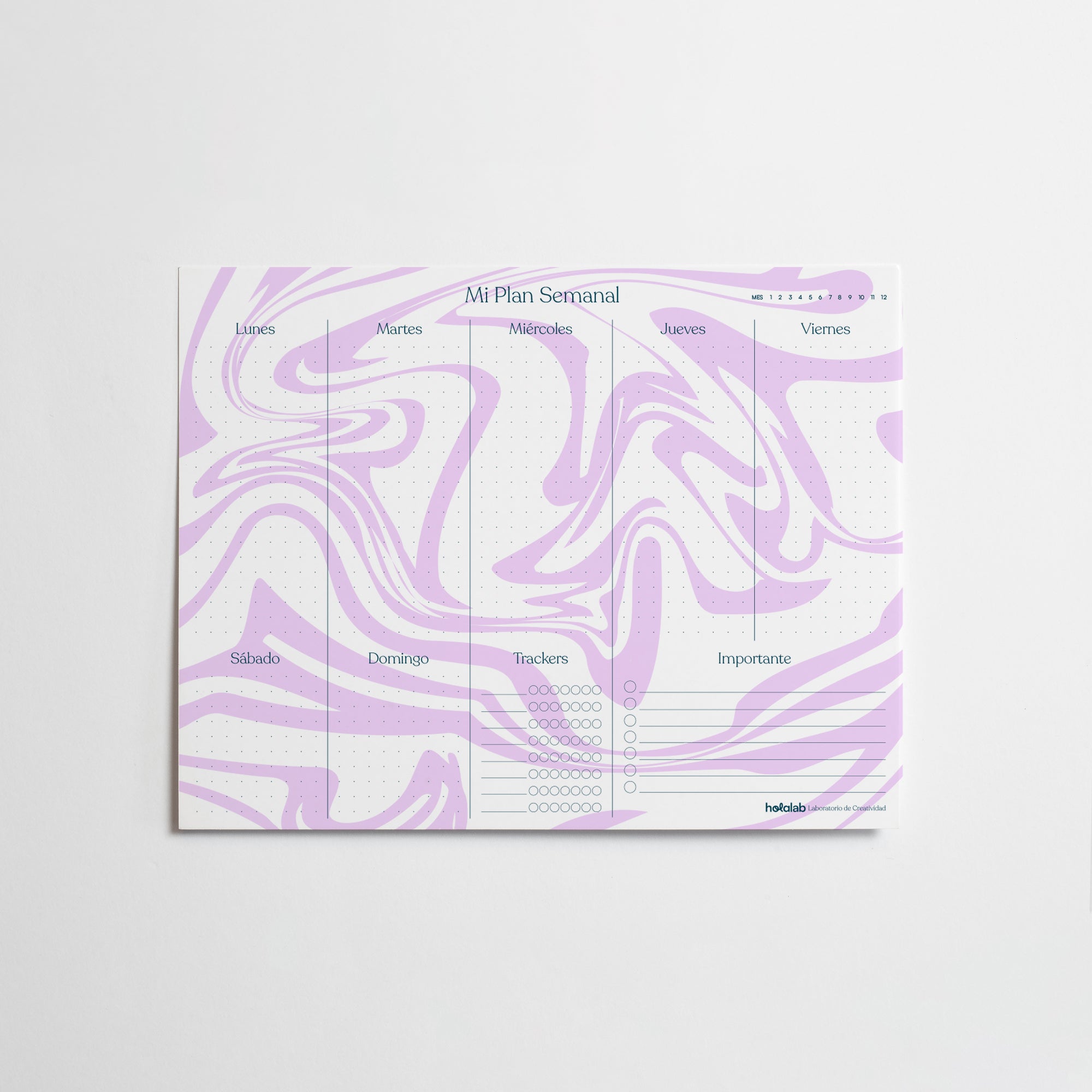 Planner Semanal "Mi plan semanal" Onditas Lila